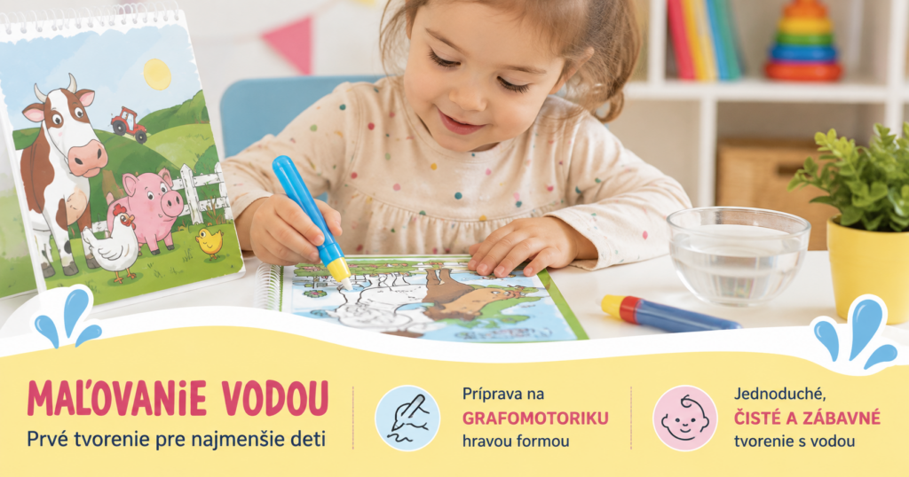 Maľovanie vodou pre deti ako hravá príprava na grafomotoriku