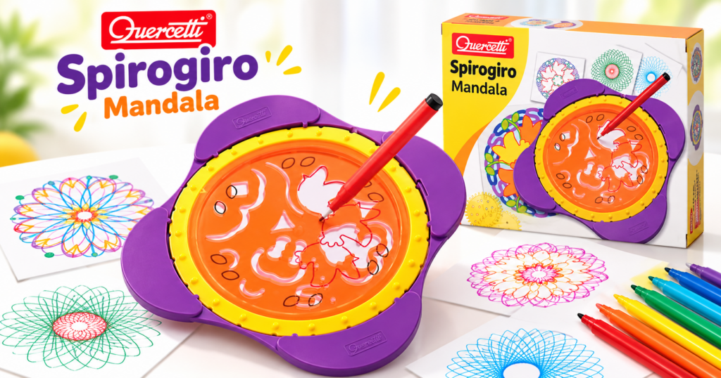 Quercetti Spirogiro Mandala – kreatívna súprava na kreslenie vzorov pre deti