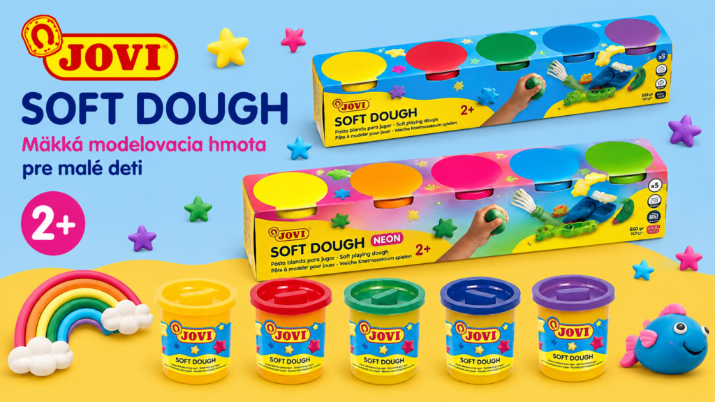 ALT text: Mäkká modelovacia hmota pre malé deti JOVI Soft Dough od 2 rokov