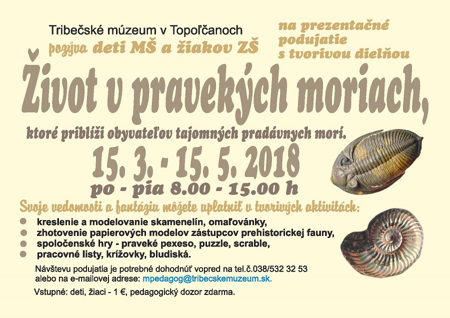 Spoznávaj život v pravekých moriach