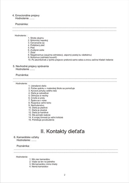 Charakteristika dieťaťa - predškoláka 2