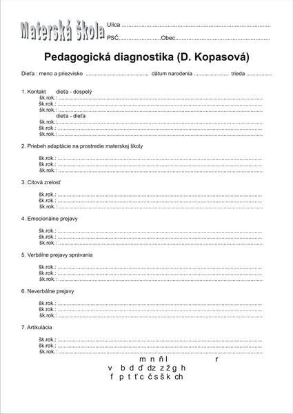 Pedagogická diagnostika vpredu