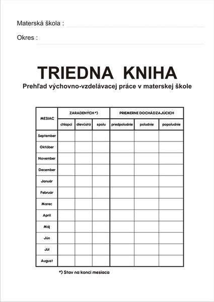 Triedna kniha sumar