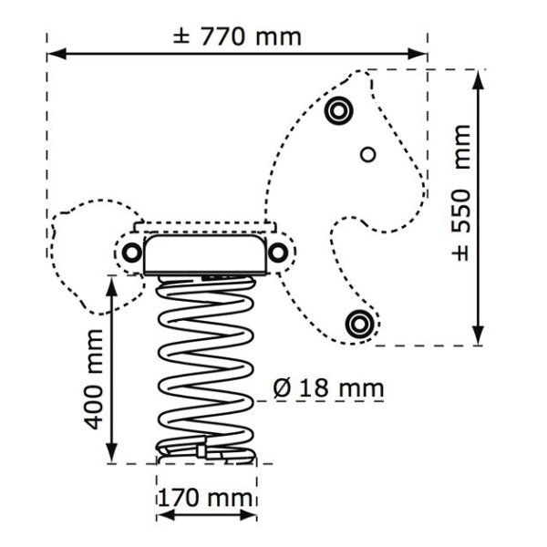 Pružinové hojdačky HDPE essencials