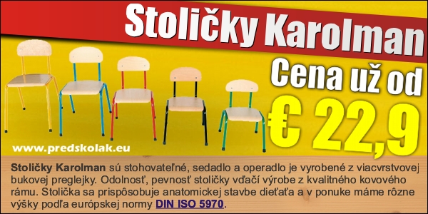 Stohovateľné stoličky Karolman