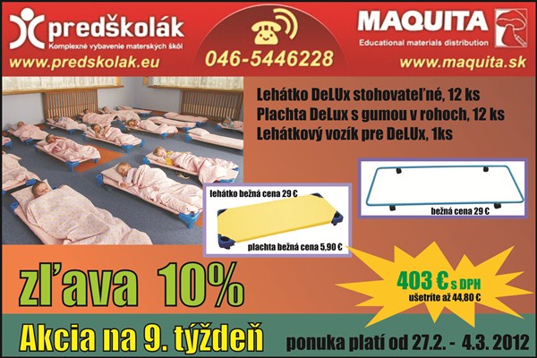 Lehátko DeLux sada pre 12 detí - AKCIA na 9. týždeň