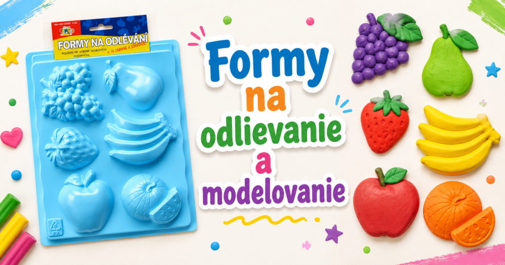 Formy na odlievanie a modelovanie pre deti s rôznymi motívmi na tvorenie so sadrou a plastelínou