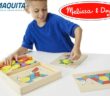 Melissa & Doug drevená farebná mozaika pre deti, 120 dielikov