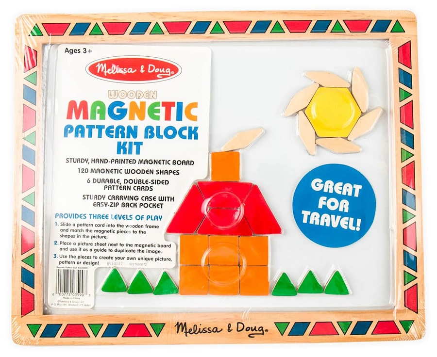 Melissa & Doug Magnetické dieliky Tvary, 120 ks