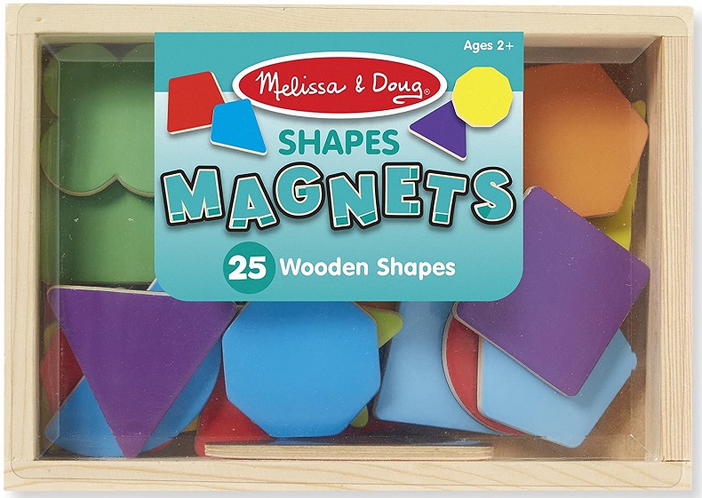 Melissa & Doug - Drevené magnetické Tvary, 25 ks