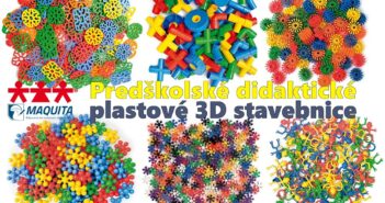 Predškolské didaktické plastové 3D stavebnice