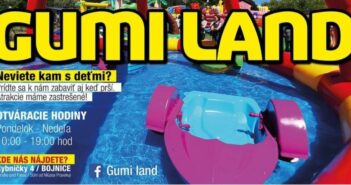 Gumi land Bojnice, zabavný park nafukovacich atrakcií