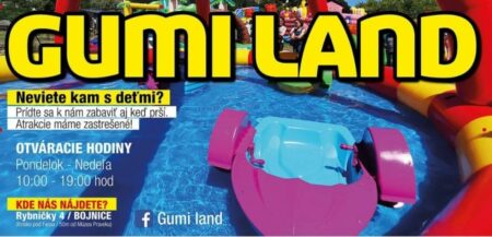 Gumi land Bojnice, zabavný park nafukovacich atrakcií