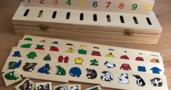 Montessori triediaci box na priradzovanie obrázkov