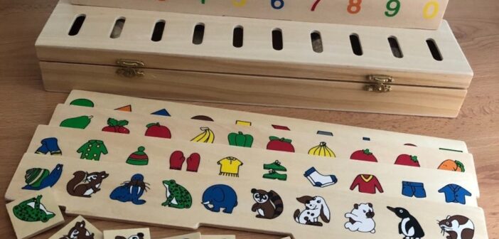 Montessori triediaci box na priradzovanie obrázkov