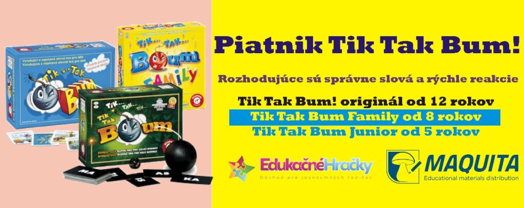 Piatnik Tik Tak Bum! – rozhodujúce sú správne slová a rýchle reakcie Piatnik Tik Tak Bum! - rozhodujúce sú správne slová a rýchle reakcie