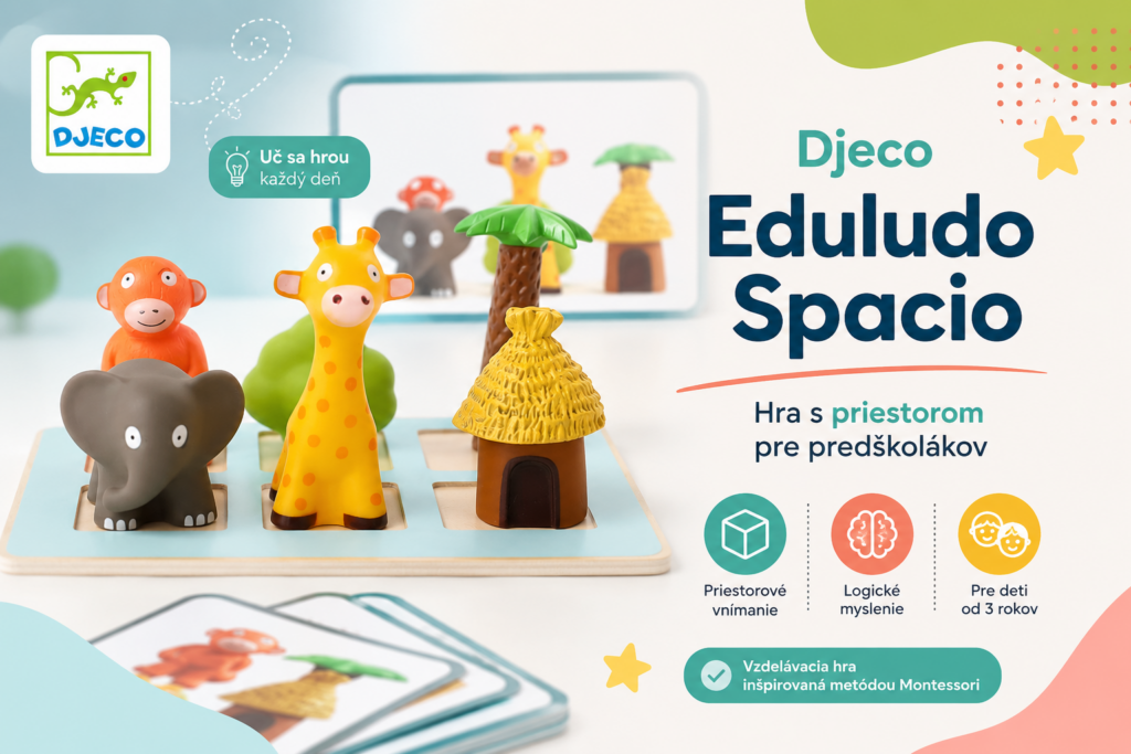 Djeco Eduludo Spacio – hra s priestorom pre predškolákov Djeco Eduludo Spacio – vzdelávacia hra na rozvoj priestorového vnímania pre predškolákov