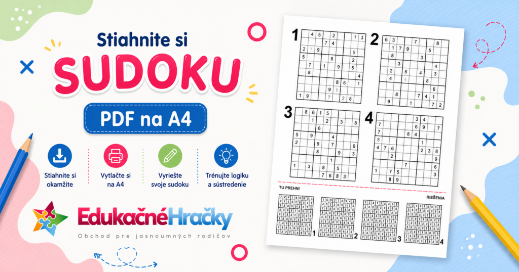 Sudoku na vytlačenie – PDF zadarmo na A4