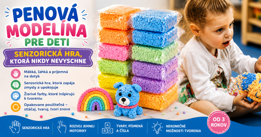 Penová modelína pre deti, ktorá nevyschne Penová modelína pre deti PlayFoam na senzorickú hru a rozvoj jemnej motoriky