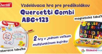 Učebná pomôcka pre každého malého školáka aj predškoláka Vzdelávacia hra pre predškolákov Quercetti Combi ABC+123