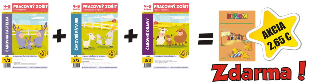 Pracovné zošity pre 4 – 5 ročné deti, 24. edícia 2022/2023