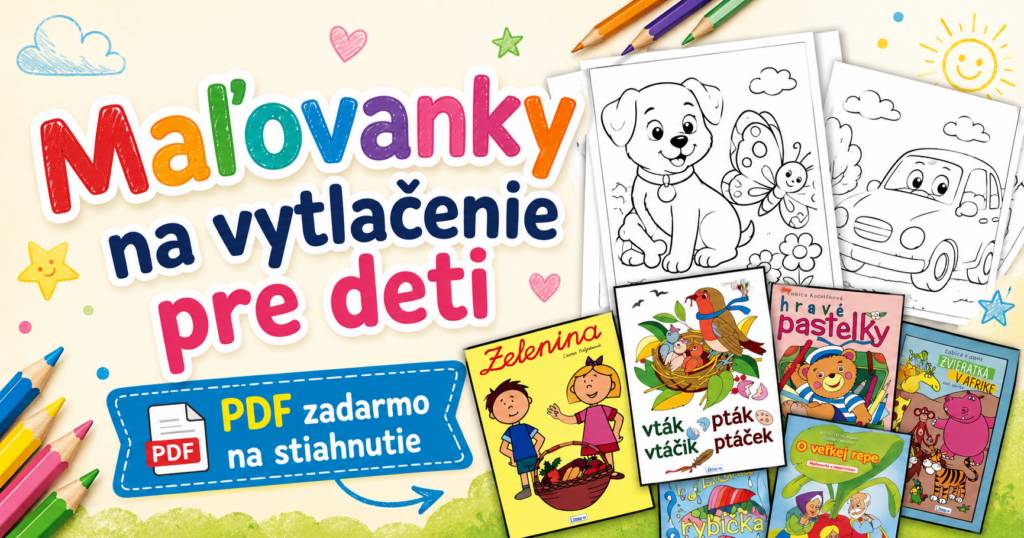 Banner s maľovankami na vytlačenie pre deti a PDF zadarmo na stiahnutie.