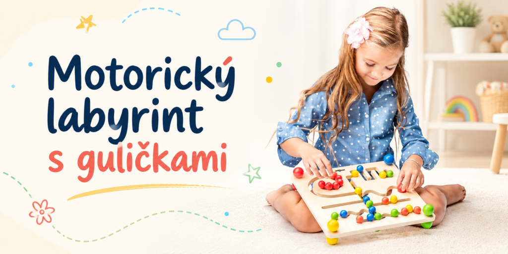 Motorický labyrint s guličkami – hra na jemnú motoriku, logické myslenie a koordináciu oko–ruka