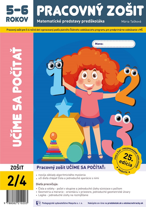 Učíme sa počítať - pracovný zošit pre 5-6 ročných (2023, 25. edícia)