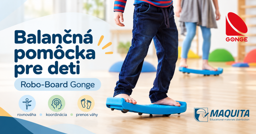 Balančná pomôcka pre deti Robo-Board Gonge na rozvoj rovnováhy, koordinácie a prenášania váhy