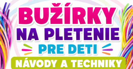 Farebné bužírky na pletenie pre deti – banner k návodom a technikám Scoubidou na rozvoj kreativity a jemnej motoriky.