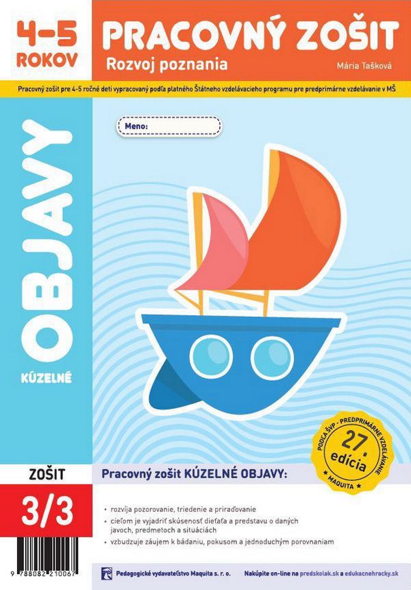 Kúzelné objavy pracovný zošit 4-5 ročné deti 3/3