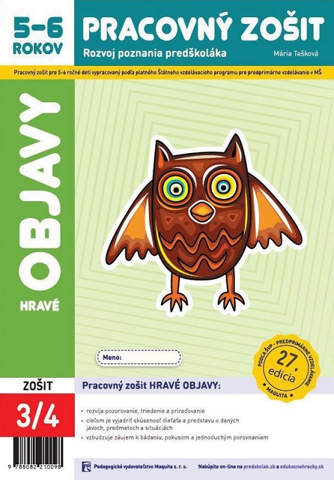 Hravé objavy pracovný zošit 5-6 ročné deti 3/4