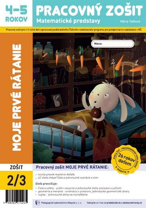 Moje prvé rátanie, pracovný zošit pre 4 – 5 ročné deti 2/3