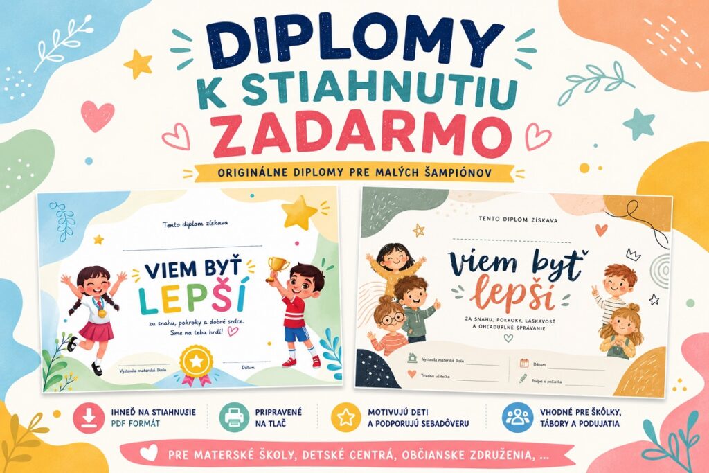 Motivačný diplom Viem byť lepší pre deti