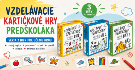 Čo sú vzdelávacie kartičkové hry predškoláka Vzdelávacie kartičkové hry predškoláka – séria troch didaktických kartičkových hier pre rozvoj logiky, pozornosti, reči a pamäti.