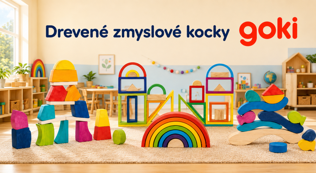 Drevené zmyslové kocky Goki v materskej škole