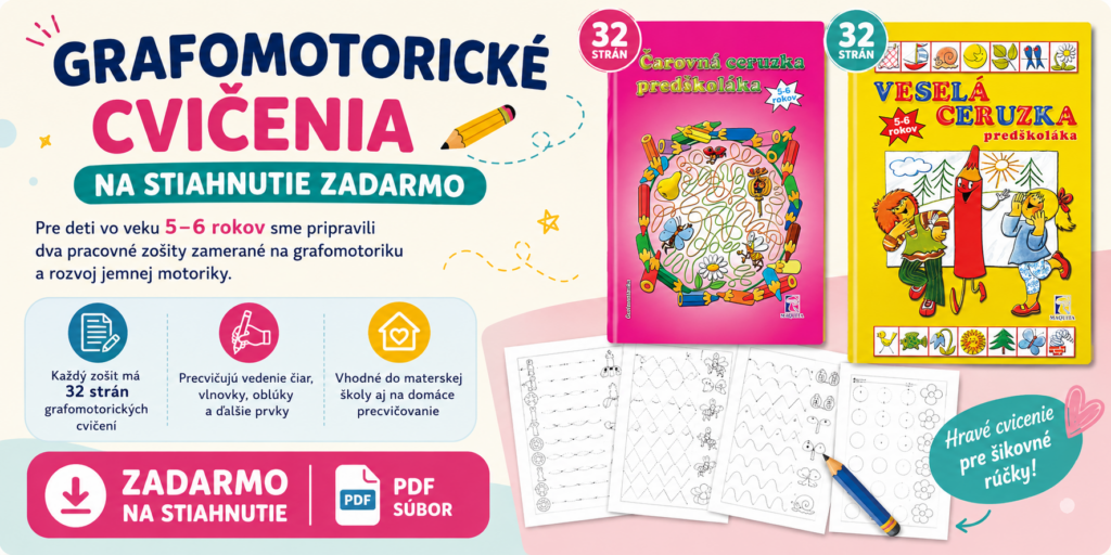 Grafomotorické cvičenia na stiahnutie zadarmo pre deti 5–6 rokov