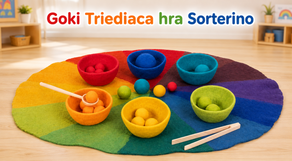 Goki Triediaca hra Sorterino na farebnom plstenom koberci