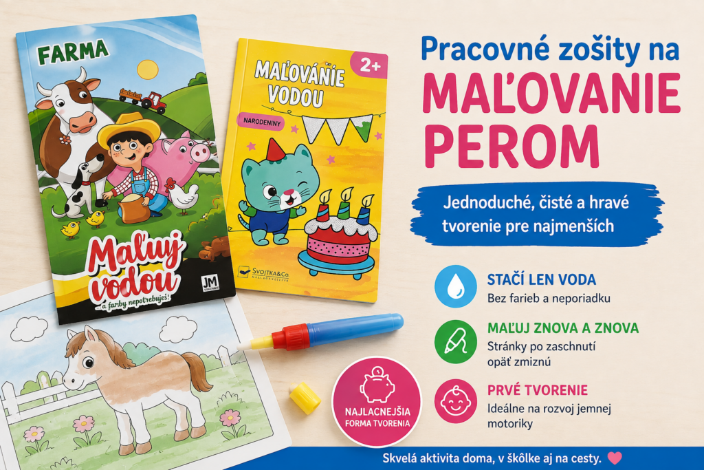 Pracovné zošity na maľovanie vodou pre najmenšie deti