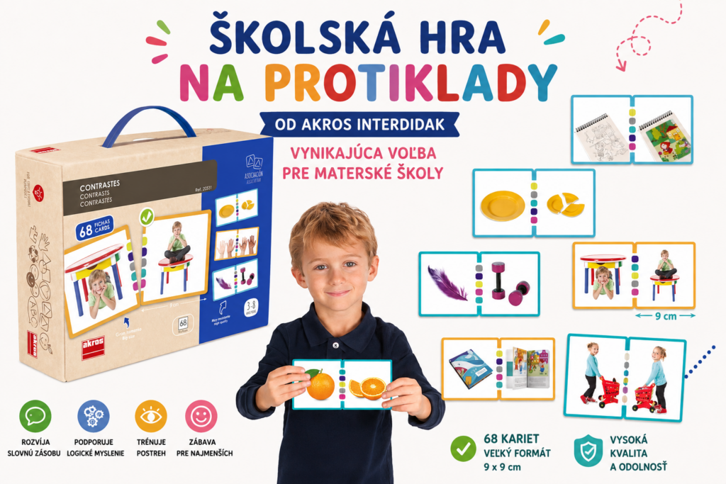 Protiklady pre deti – školská obrázková hra na protiklady