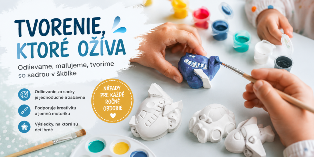 Sadra na odlievanie – maľovanie sadrových odliatkov v materskej škole